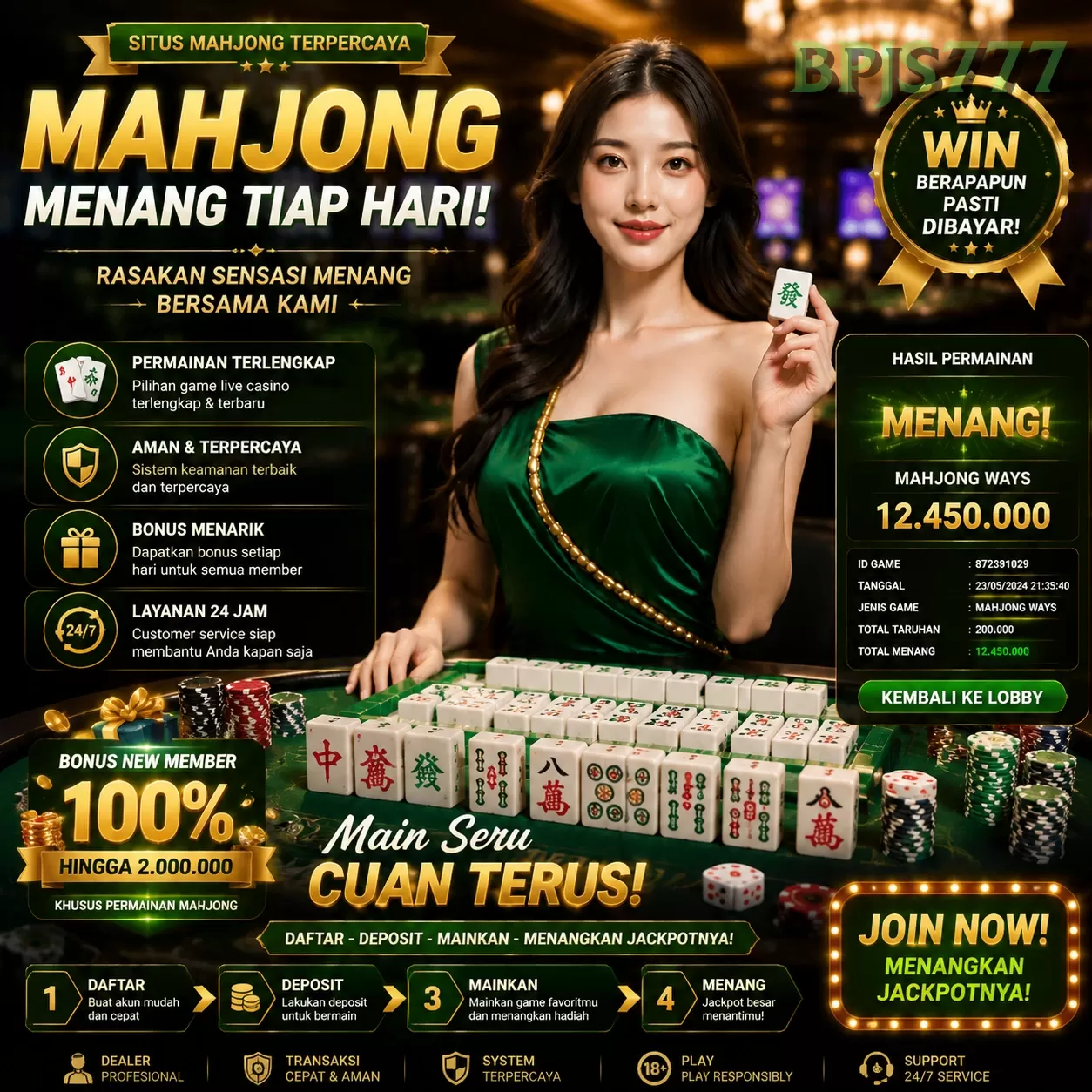 Login bpjs777 Sekarang Bonus Melimpah